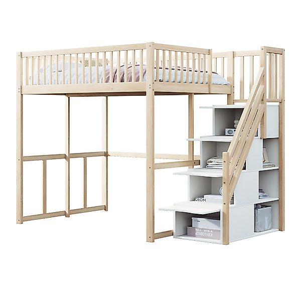 REDOM Kinderbett mit großem Kleiderschrank Regal günstig online kaufen
