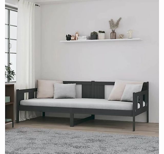 furnicato Bett Tagesbett Grau Massivholz Kiefer 80x200 cm günstig online kaufen