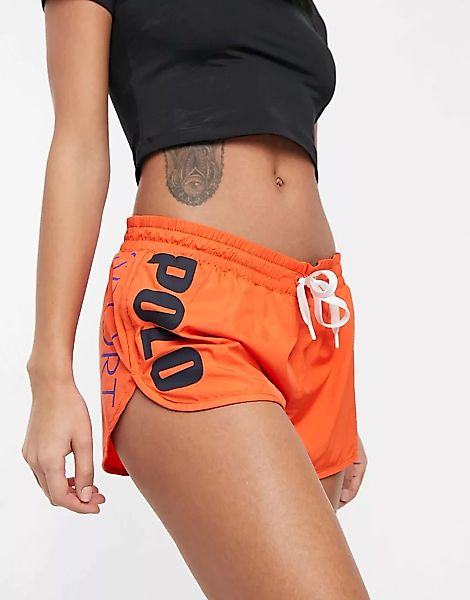 Polo Ralph Lauren – Sports – Shorts in Orange mit Logo günstig online kaufen