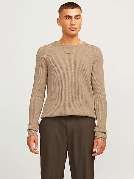 Jack & Jones Rundhalspullover "JJPANNEL KNIT CREW NECK AW24" günstig online kaufen