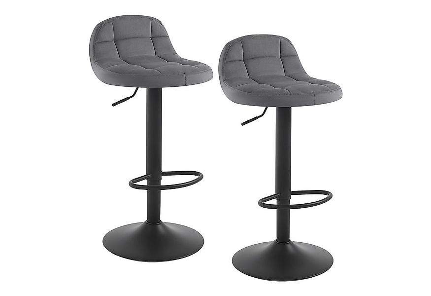 Woltu Barhocker (2 St), Barstuhl höhenverstellbar 360° Drehstuhl Samt Metal günstig online kaufen
