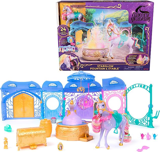 Spin Master Anziehpuppe Unicorn Academy - Stall Starglow Fountain & Stable, günstig online kaufen
