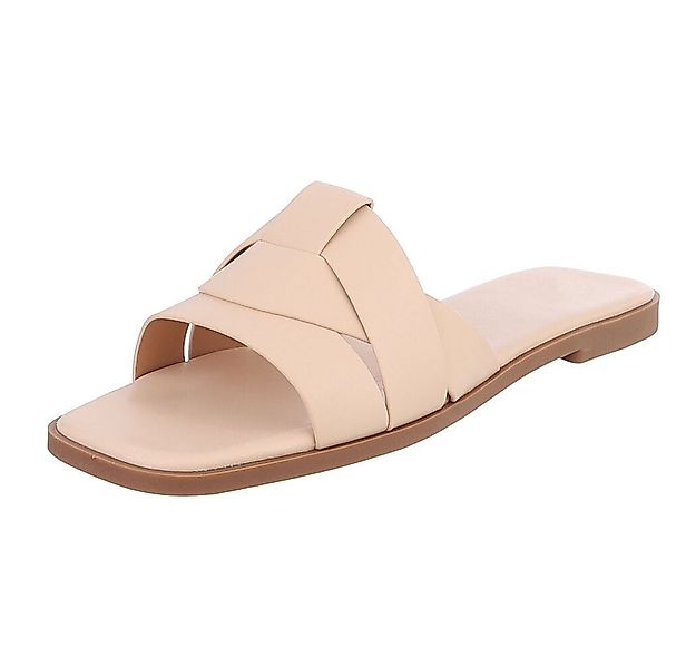 Ital-Design Stylische Slide-Sandalen mit Kreuzband für Damen Pantolette (91 günstig online kaufen