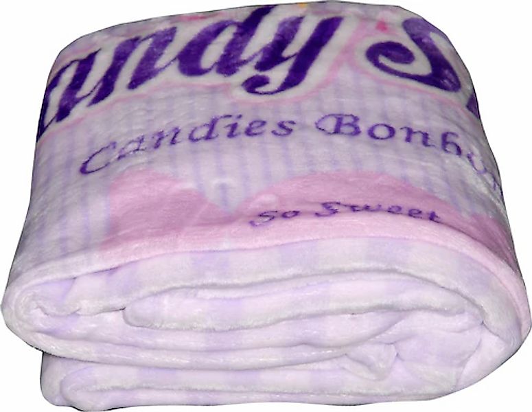 Gold-Line Wohndecke »Candy Shop«, im gemütlichen 50s Style, Kuscheldecke günstig online kaufen