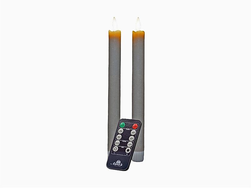 Coen Bakker Deco BV LED-Kerze Wax Candles (Set, 3-tlg), Stabkerzen taupe 23 günstig online kaufen