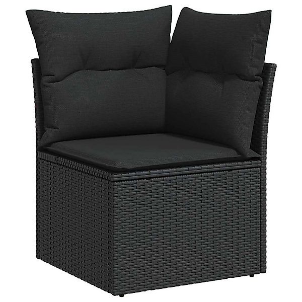 vidaXL Garten-Sofa-Set mit Kissen 7-Tlg Schwarz Poly Rattan 3348129 günstig online kaufen