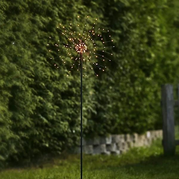 LED Lichtobjekt Firework Outdoor in Schwarz 2,1W 126lm IP44 mit Erdspieß günstig online kaufen