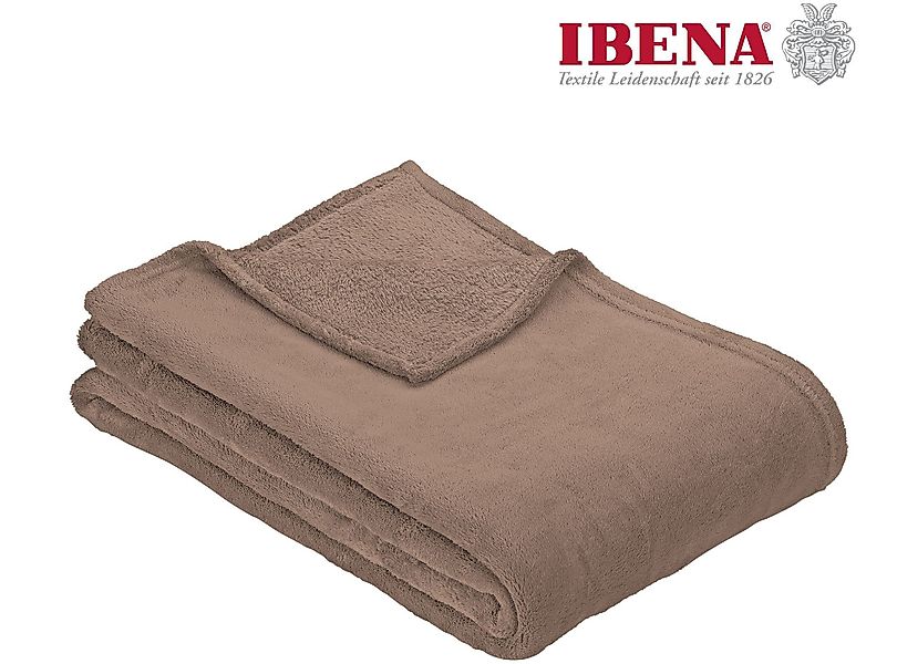 IBENA Wohndecke "Uni Fleecedecke Olbia" einfarbig schick, Kuscheldecke günstig online kaufen