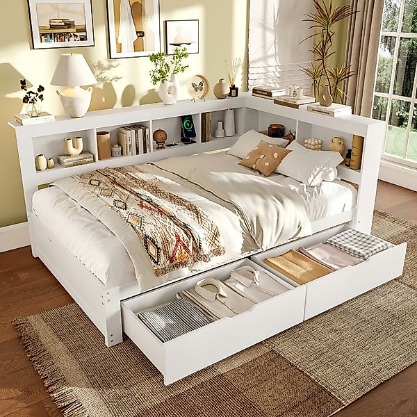 STILVORA Schlafsofa 140×200 mit Schubladen,Tagesbett Daybett günstig online kaufen