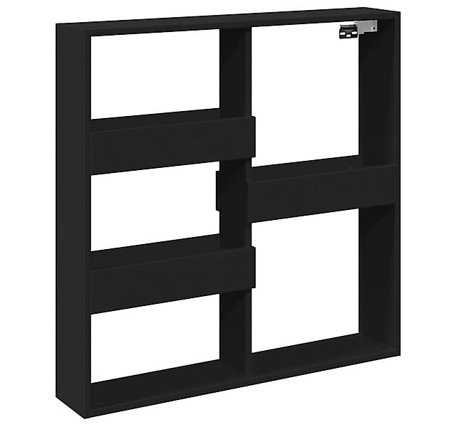 vidaXL Regal Wandschrank Schwarz 80x15x80 cm Holzwerkstoff, 1-tlg. günstig online kaufen
