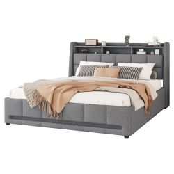 HAUSS SPOLE Polsterbett 140x200 mit LED-Licht, günstig online kaufen