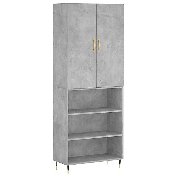 vidaXL Highboard Betongrau 69,5x34x180 cm Holzwerkstoff 3196055 günstig online kaufen