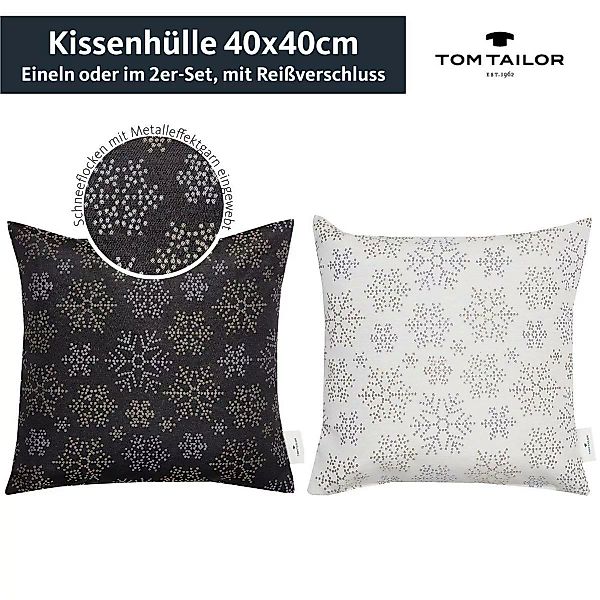 Kissenhuelle Astral • waschbar • Schneeflocken Muster - Ecrue / 2 Stueck (4 günstig online kaufen