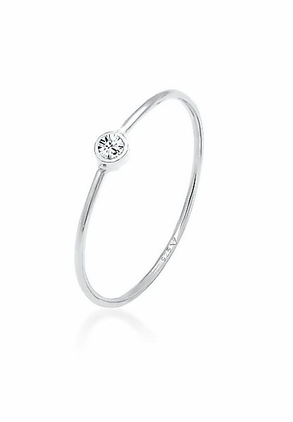 Elli Fingerring Solitär Stapelring 925 Silber, mit Kristallen von Swarovski günstig online kaufen