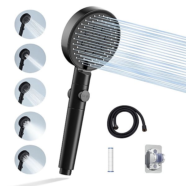 Nettlife Handbrause Handburase 5 Strahlarten Wasserstop günstig online kaufen