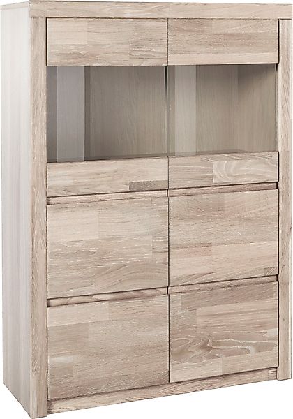 Home affaire Highboard "Silkeborg", schöne grifflose Optik, teilmassiv günstig online kaufen