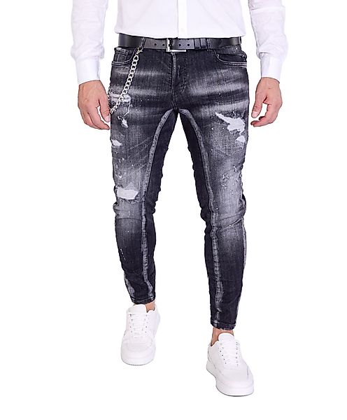 Denim Distriqt Skinny-fit-Jeans Destroyed Herren Jeans günstig online kaufen