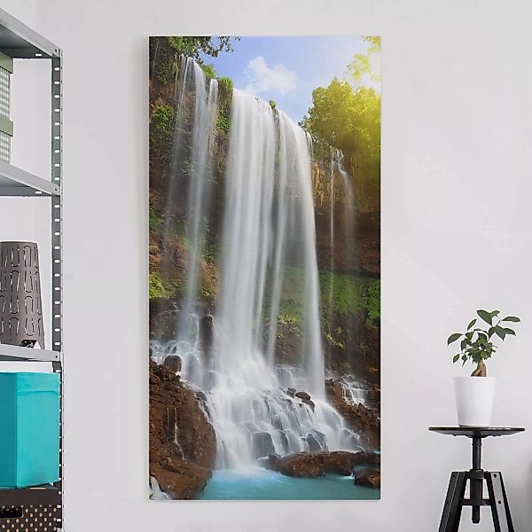 Leinwandbild Wasserfall - Hochformat Waterfalls günstig online kaufen
