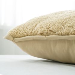 my home Microfaserkissen Elvia, Teddy Plüsch günstig online kaufen
