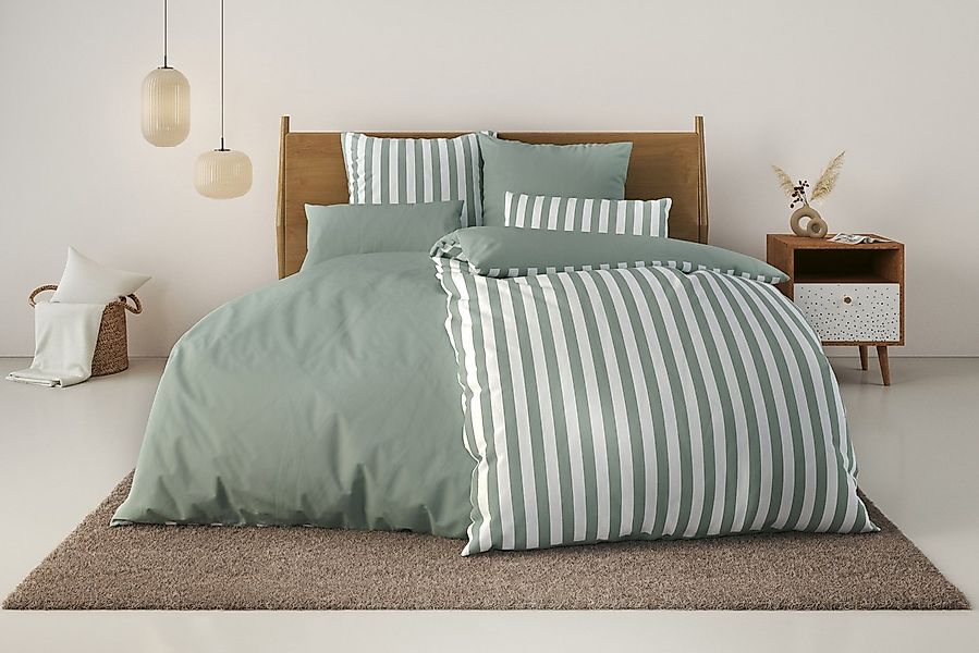 OTTO home Wendebettwäsche Greta, Renforcé, 2 teilig, Bettwäsche mit Streife günstig online kaufen