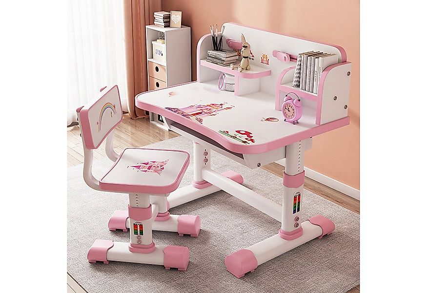 Rutaqian Kinderschreibtisch Kinderschreibtisch mit Bücherständer, Schüler-S günstig online kaufen