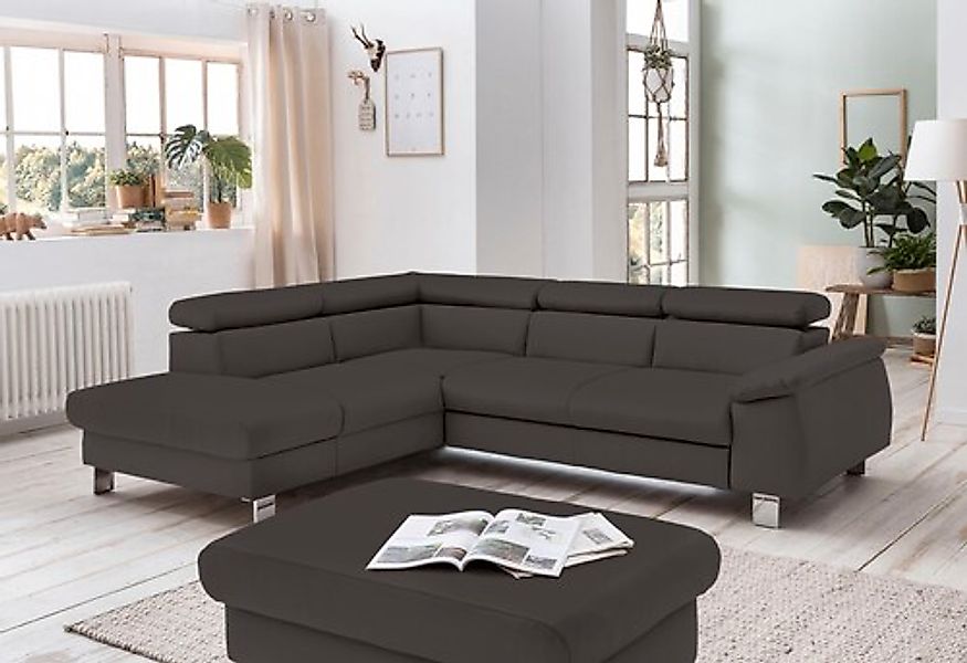 COTTA Ecksofa »Komaris L-Form, B: 249 cm« mit Kopfteilverstellung, optional günstig online kaufen