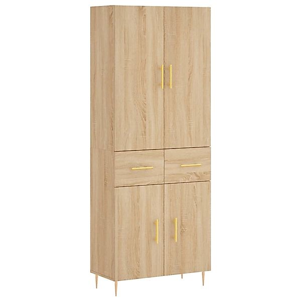 vidaXL Highboard Sonoma-Eiche 69,5x34x180 cm Holzwerkstoff 3198140 günstig online kaufen