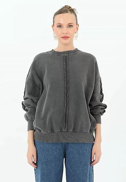 MISH Sweatshirt Jean Übergroß, Manschettenärmel, unfertige Details günstig online kaufen