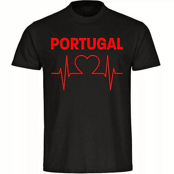 multifanshop T-Shirt Herren Portugal - Herzschlag - Männer günstig online kaufen