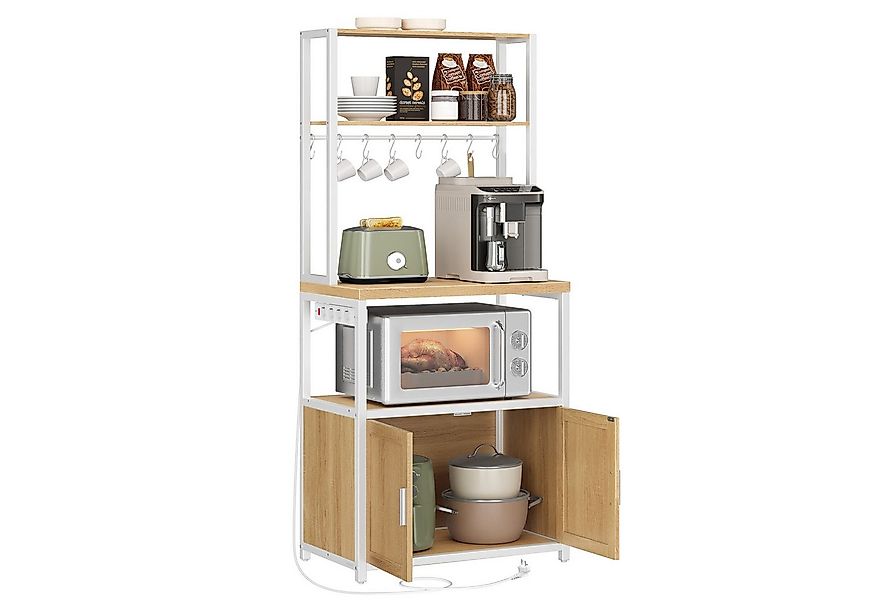 VASAGLE Standregal, Küchenregal mit Steckdosen, 90 cm hoher Arbeitsplatte, günstig online kaufen
