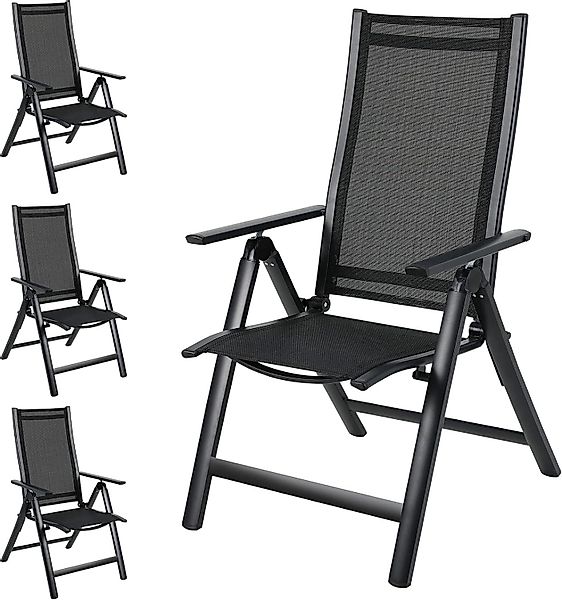 TLGREEN Gartenstuhl Luxus Klappstuhl mit Verstellbarer günstig online kaufen
