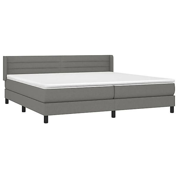 vidaXL Boxspringbett mit Matratze Dunkelgrau 200x200 cm Stoff 3129818 günstig online kaufen