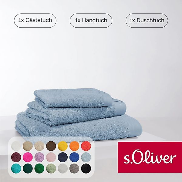 s.Oliver Handtuch Set "s.Oliver, Premium Qualität, 600 gr/m²," Set 3 Stk. W günstig online kaufen