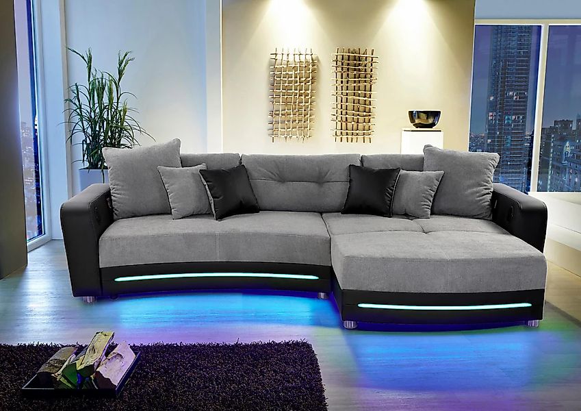 Jockenhöfer Gruppe Ecksofa "Laredo L-Form, B: 322 cm" mit RGB-LED-Beleuchtu günstig online kaufen