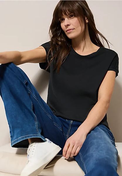 Cecil V-Shirt, mit Elastiksaum günstig online kaufen