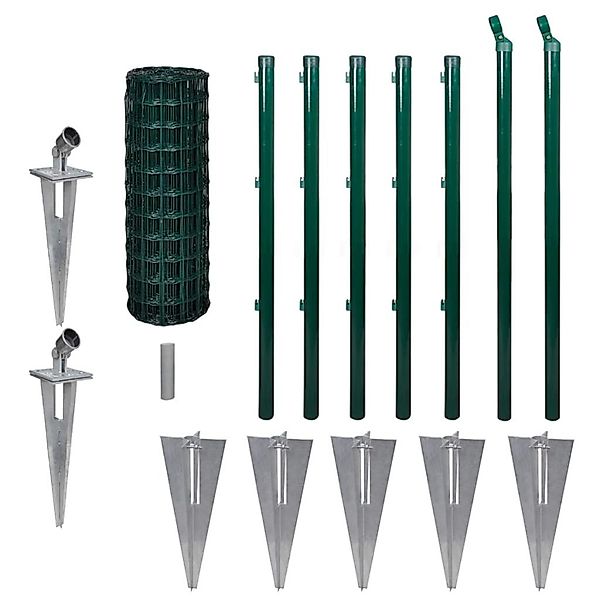 vidaXL Gartenzaun Eurozaun Stahl 10 x günstig online kaufen