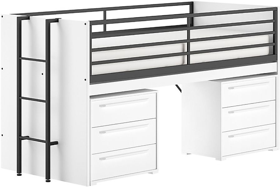 Vipack Stauraumbett »Sam, schlafen und arbeiten in einem, wahlweise Eiche- günstig online kaufen