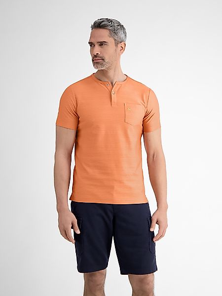 LERROS Kurzarmshirt mit Serafino-Kragen und Knopfleiste günstig online kaufen