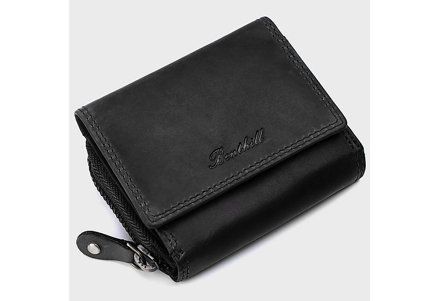 Benthill Mini Geldbörse Kleine Geldbörse Minibörse Echt Leder Mini Portemon günstig online kaufen