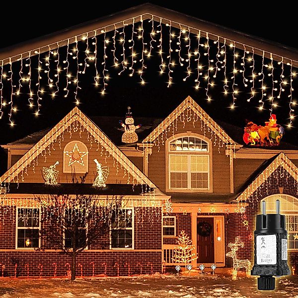 Salcar LED-Lichtervorhang LED Lichterkette Eisregen Lichtervorhang günstig online kaufen