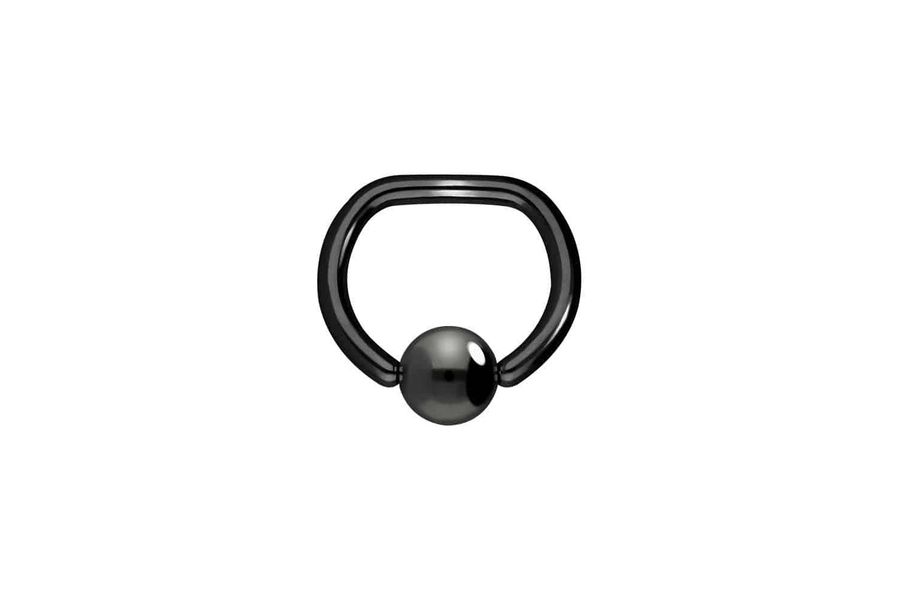 PIERCINGLINE Nasenpiercing Chirurgenstahl Klemmkugelring D-FORM (Klemm-Ring günstig online kaufen