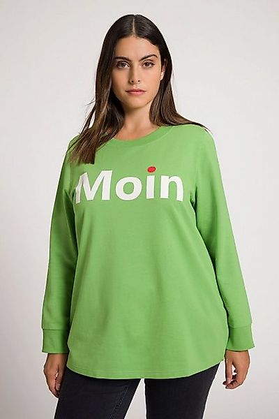 Ulla Popken Sweatshirt Sweatshirt Gruß-Motiv Rundhals günstig online kaufen