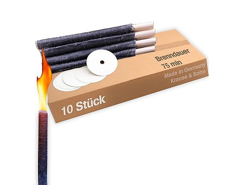 Krause & Sohn Gartenfackel 10 75 Minuten Wachfackeln mit Tropfschutz Wander günstig online kaufen