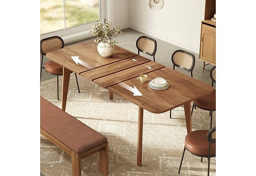 VASAGLE Esstisch, Esstisch mit ausziehbarer Tischplatte, 85x(140/160/180)x7 günstig online kaufen