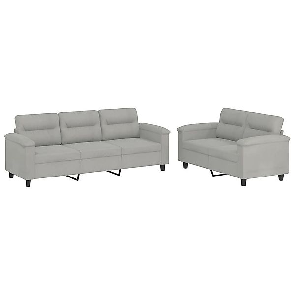vidaXL Sofa 2-tlg. Sofagarnitur mit Kissen günstig online kaufen