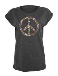 Youth Designz Print-Shirt "Peace Flowers" Damen günstig online kaufen