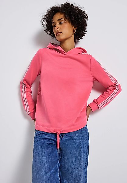 STREET ONE Hoodie, mit Gallonstreifen und Tunnelzug am Saum günstig online kaufen