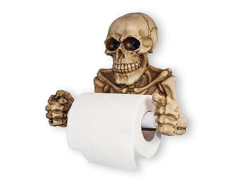 colourliving Toilettenpapierhalter Totenkopf Toilettenpapierhalter WC Papie günstig online kaufen