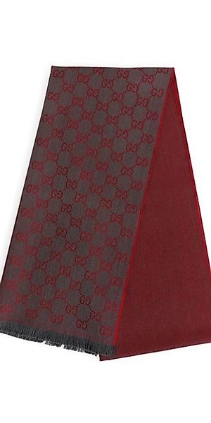 GUCCI Wollschal Gucci Schal Bordeauxrot günstig online kaufen