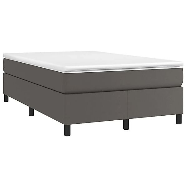vidaXL Boxspringbett mit Matratze Grau 120x200 cm Kunstleder 3144600 günstig online kaufen